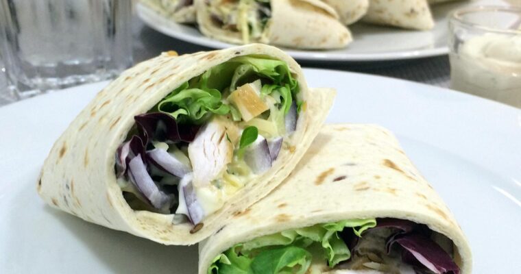 Wraps de pollo césar para un pícnic perfecto