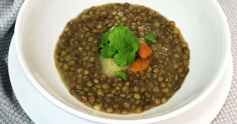 Lentejas a la jardinera. Guiso ligero