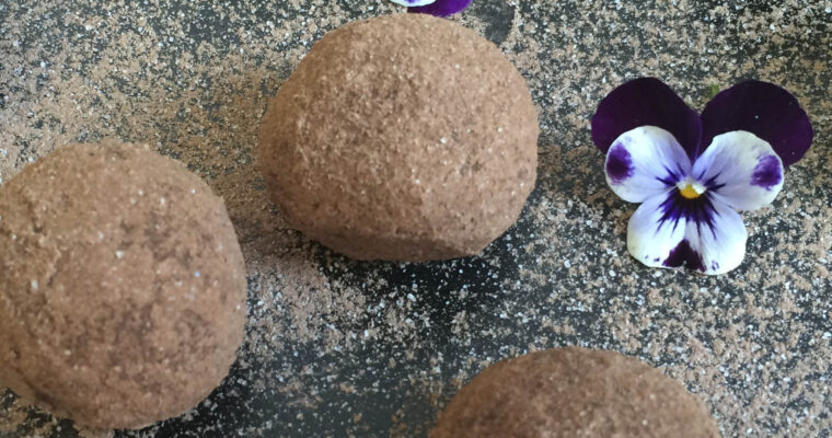 Trufas de chocolate negro y ron